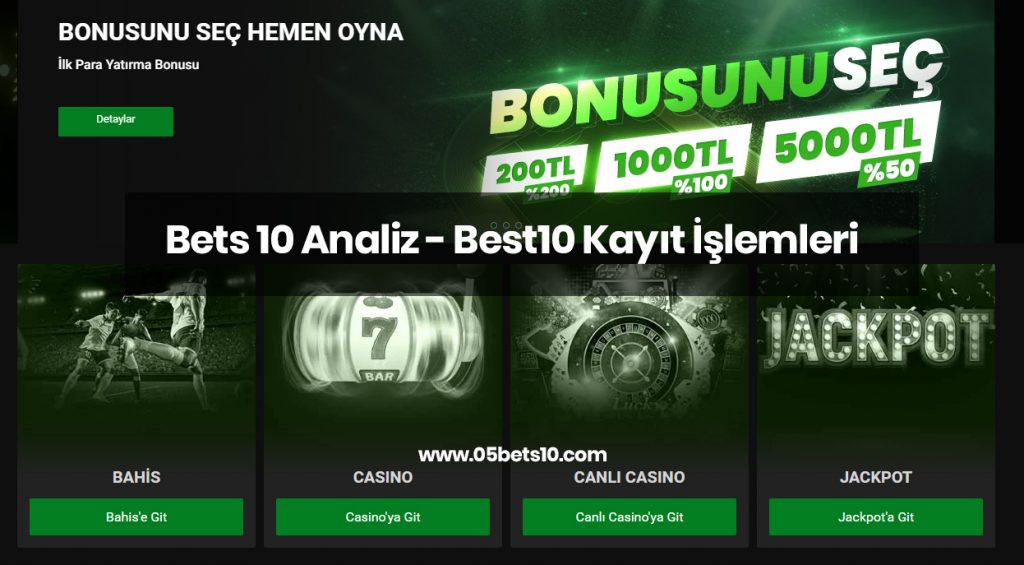 Bets 10 Analiz – Best10 Kayıt İşlemleri